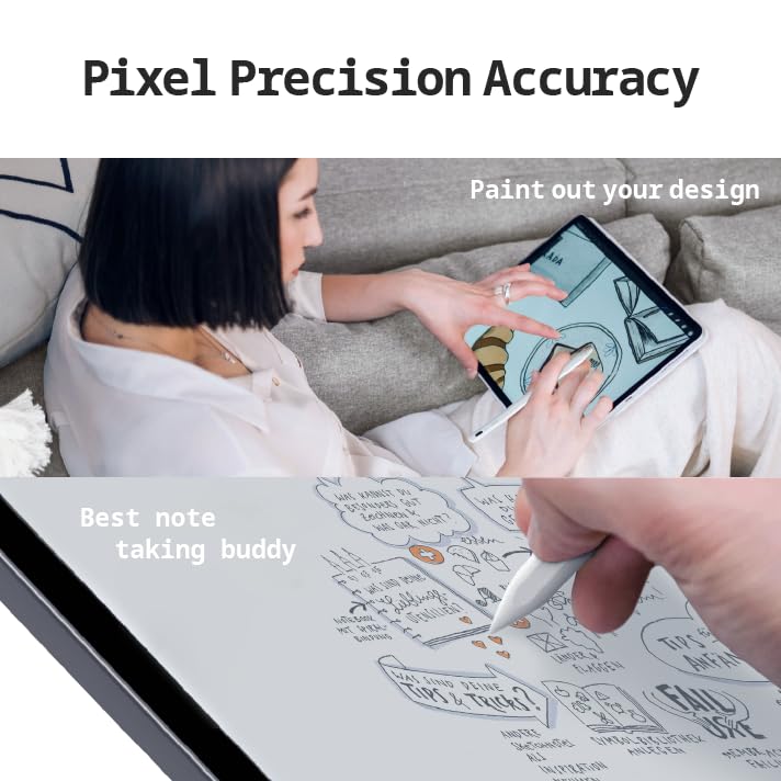 Penoval Stylus Pen for iPad Pencil Active Stylus Pens Palm Rejection Drawing Pen Magnetic Digital Pen, Compatible with iPad Pro 11/12.9, iPad Air 5, iPad mini6 iPad Series After 2018, AX