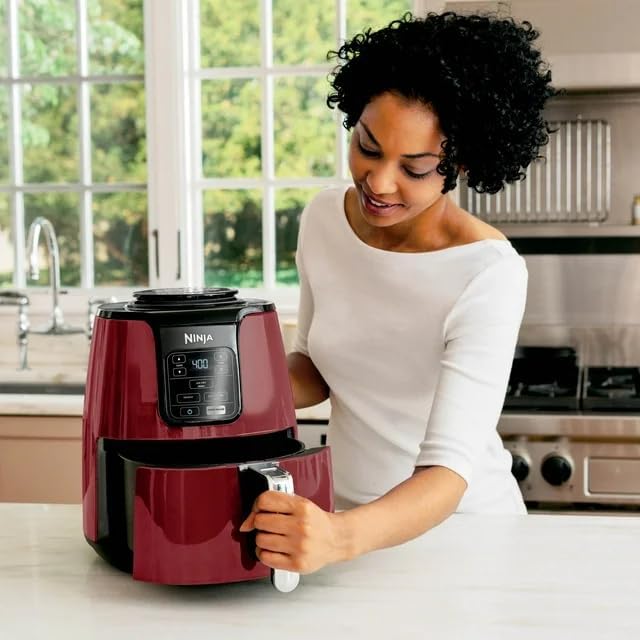 Ninjaaf100airfryerceramiccoatednonstickbasketdehydratereheatsforquickeasymeals4quartcapacityhighglossfinishred  Urban Country Home Decor Ninja af100 air fryer ceramic coated nonstick basket dehydrate reheats for quick easy meals 4 quart capacity high gloss finish red  urban country home decor