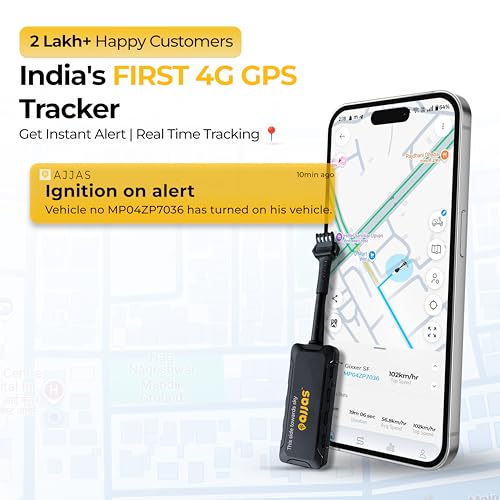 Image of Ajjas 4G Lite (Remote Engine Lock) - Wired Hidden AI Smart GPS with Driving Score, Location Tracking, Geo Fence Alert, More 15+ Features for Car, Bike, Truck, Bus with with (1 Year Free Application)