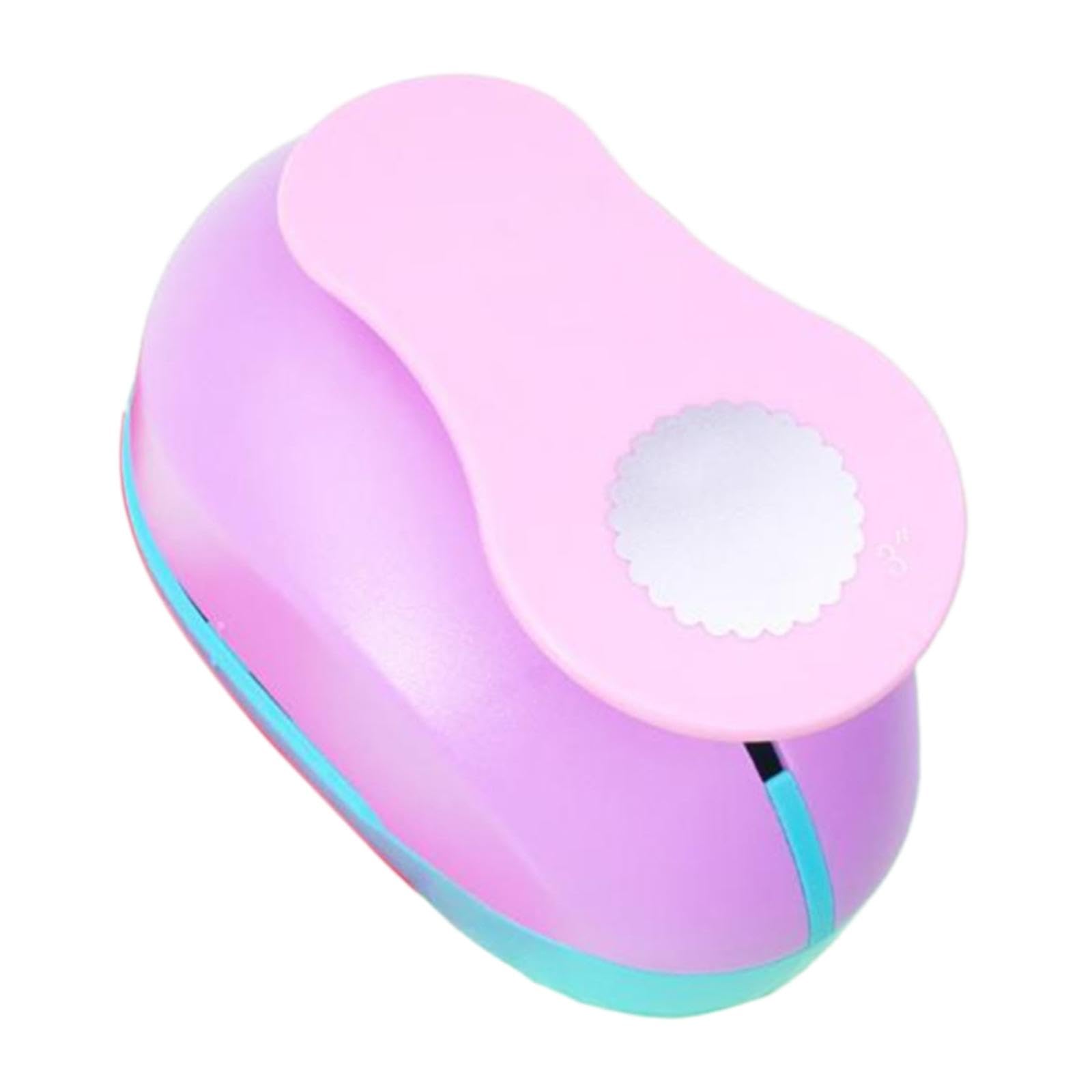 Perforatrice Manuelle Décorative en PP avec Tige Ergonomique, Idéale pour La Découpe de Cercles Ondulés et La Réalisation D'enveloppes Cadeaux, 3 Pouces