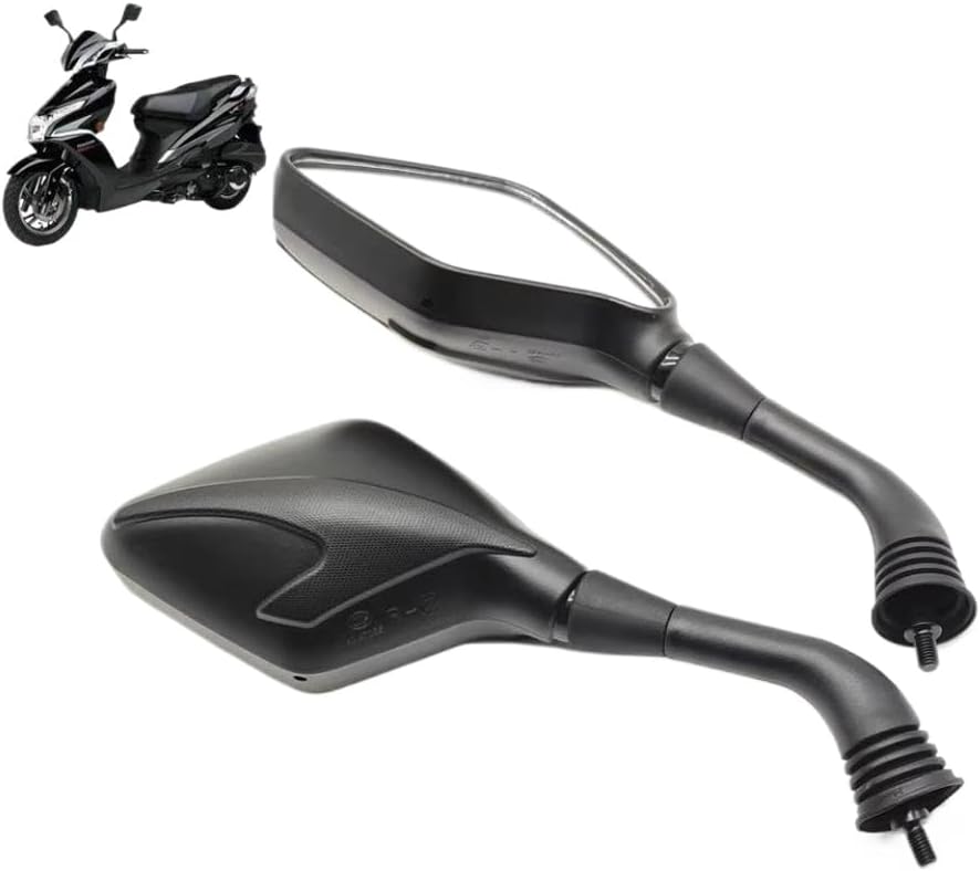 Rear View Mirror 8mm 2Pcs Pair Compatible With Haojue VR150 VR 150 VR150cc HJ150T-19A