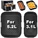 Produktbild Airfryer Silikonform Zubehör für Tefal EY9018 Dual Easy Fry 5,2/3,1 L, Moulinex 8,3 L, Cecotec 5,5/3,5 L Körbe, DMS 6L/4L, Luftfritteusen Zubehör für Doppelkammer Heißluftfritteuse Dual