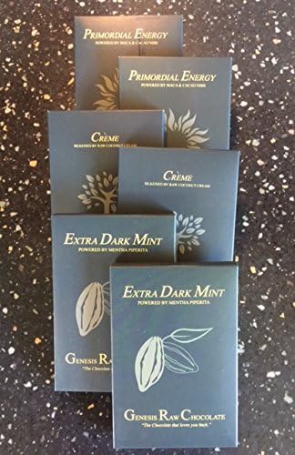 #1 Raw Organic Chocolate Bar (3 of each flavor, 6 total bars)- Yacon Sweetened. FREE of Gluten, Soy, Nut and Dairy, Low Glycemic, Vegan, Kosher, Paleo, Fair Trade, Non-GMO.