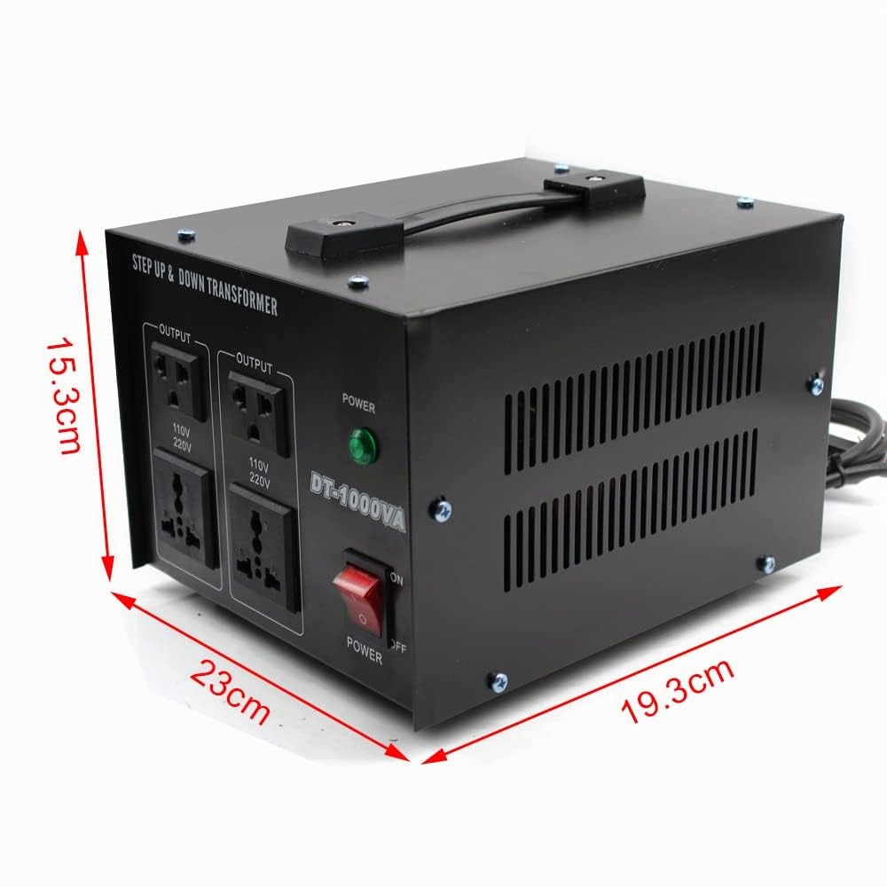 Trasformatore di tensione da 1000 W, 110 V, 220 V, convertitore up/down step, adattatore da viaggio per tutti i dispositivi elettronici ed elettrici