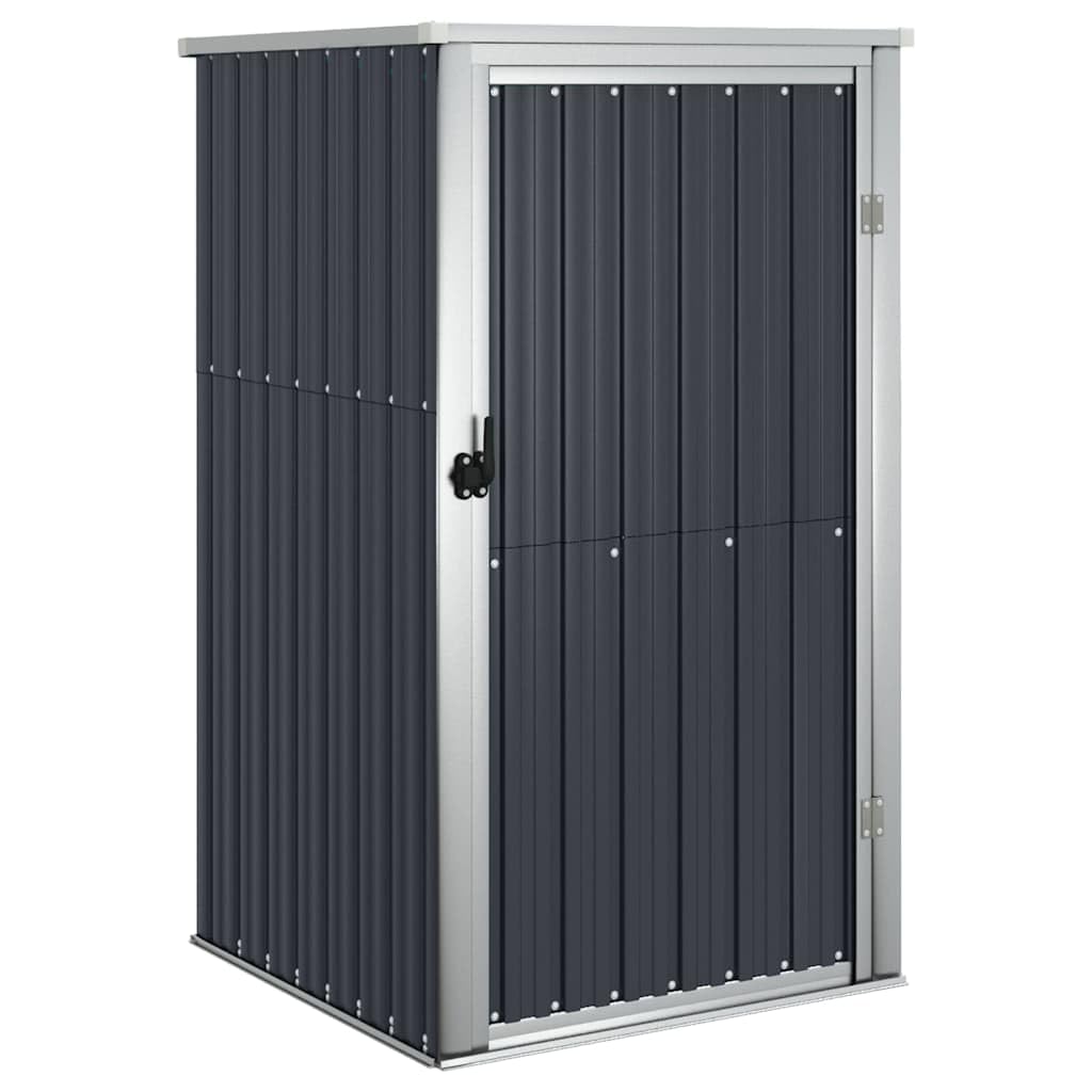 Metalowa szopa ogrodowa 88x89x161 cm stal ocynkowana | Szary Antracyt, Pochylony sufit, Ergonomiczny uchwyt, Przechowywanie na zewnątrz