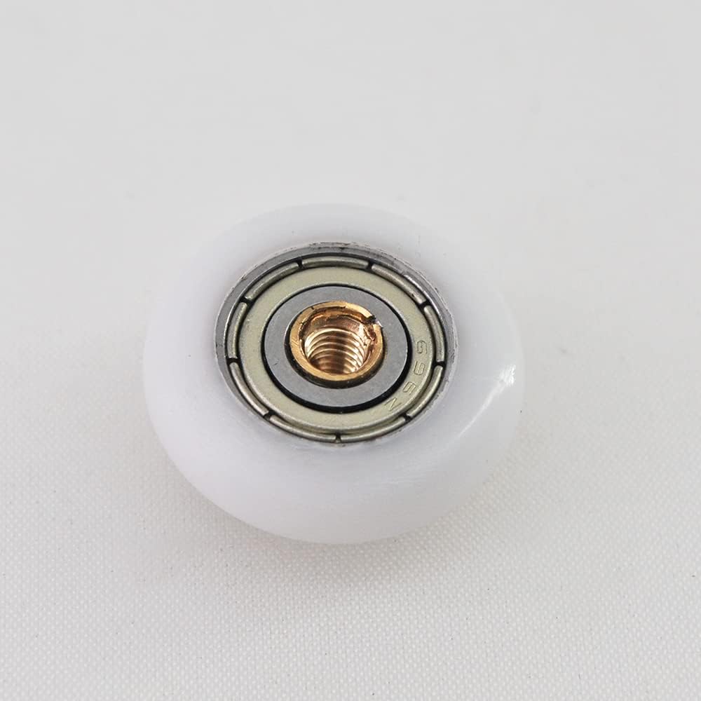 Shower Door Rollers ， 19/23/25/27mm Diameter Brass Single Door Rollers for 4-6mm Shower Sliding Wheel Runner Pulley Parts Replacement(19mm)