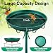 Daoeny 35In Metal Bird Bath for Outside, Vintage Freestanding Birdbaths & Birdfeeder, Bird Baths Feeder Bowl for Outdoors Garden Patio Yard Lawn Decor, Upgraded 5-Pronged Base (Green)