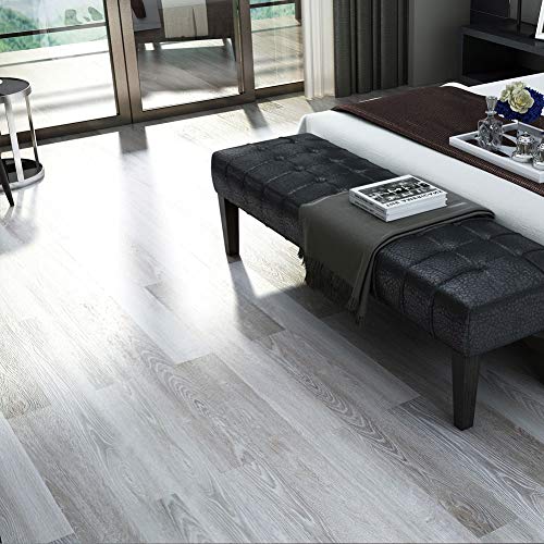 Diflart 23.6 sq.ft Vinyl Plank Flooring Click Locking 48x7 inch Lvt Flooring Waterproof Foam Back Rigid SPC Core Wood Grain Finish (Cantha Oak) - Thumbnail 7