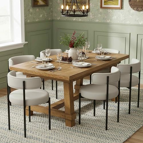 Faux Leather Dining Chairs Set of 6