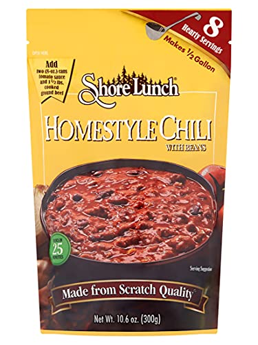 Shore Lunch Homestyle Chili Mix With Beans, Blend Of Beans & Savory Spices, 8 Hearty Servings, Makes ½ Gallon Of Chili Per Bag, 10.6-Ounces (Pack Of 3)… #TOP1
