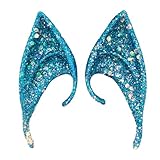 Disfraz de carnaval para hombre y mujer, orejas de elfo, accesorios para fiestas, orejas de elfo, 1 par de orejas de elfo, orejas de hada, decoración de fiesta de Halloween, ropa de fiesta, O Azul