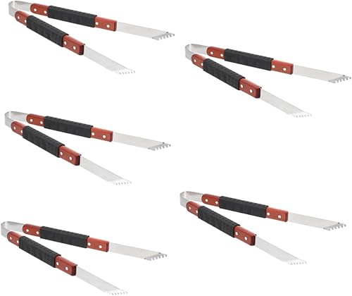 Happyyami 5pcs Barbecue Tongs Non Stick Stainless Steel Tongs Kitchen Food Tong Oven Tong Stainless Steel Grill Tongs Cooking Tweezers Korean Grill