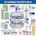 First Aid Only 91247 OSHA-Compliant First Aid Kit, All-Purpose 100-Person Emergency First Aid Kit for Business, Worksite, Home, and Car, 335 Pieces, Multicolored