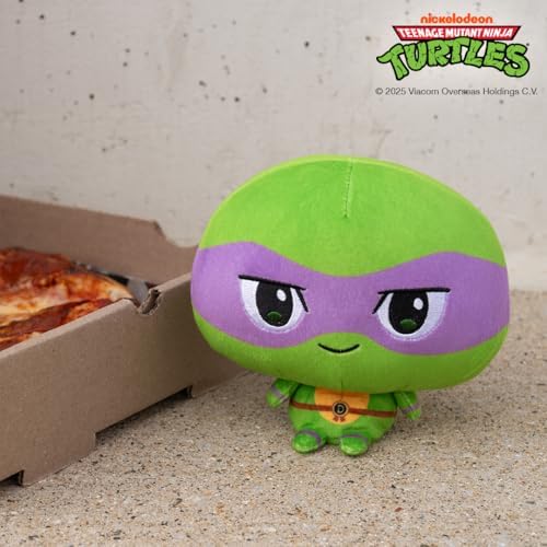 TeeTurtle Cloudheads Donatello Plush - 5-Inch Official Teenage Mutant Ninja Turtles Stuffed Animal with Embroidered Details - Soft Cuddly Plush Toys for Kids, Teens, and Adults — view 2