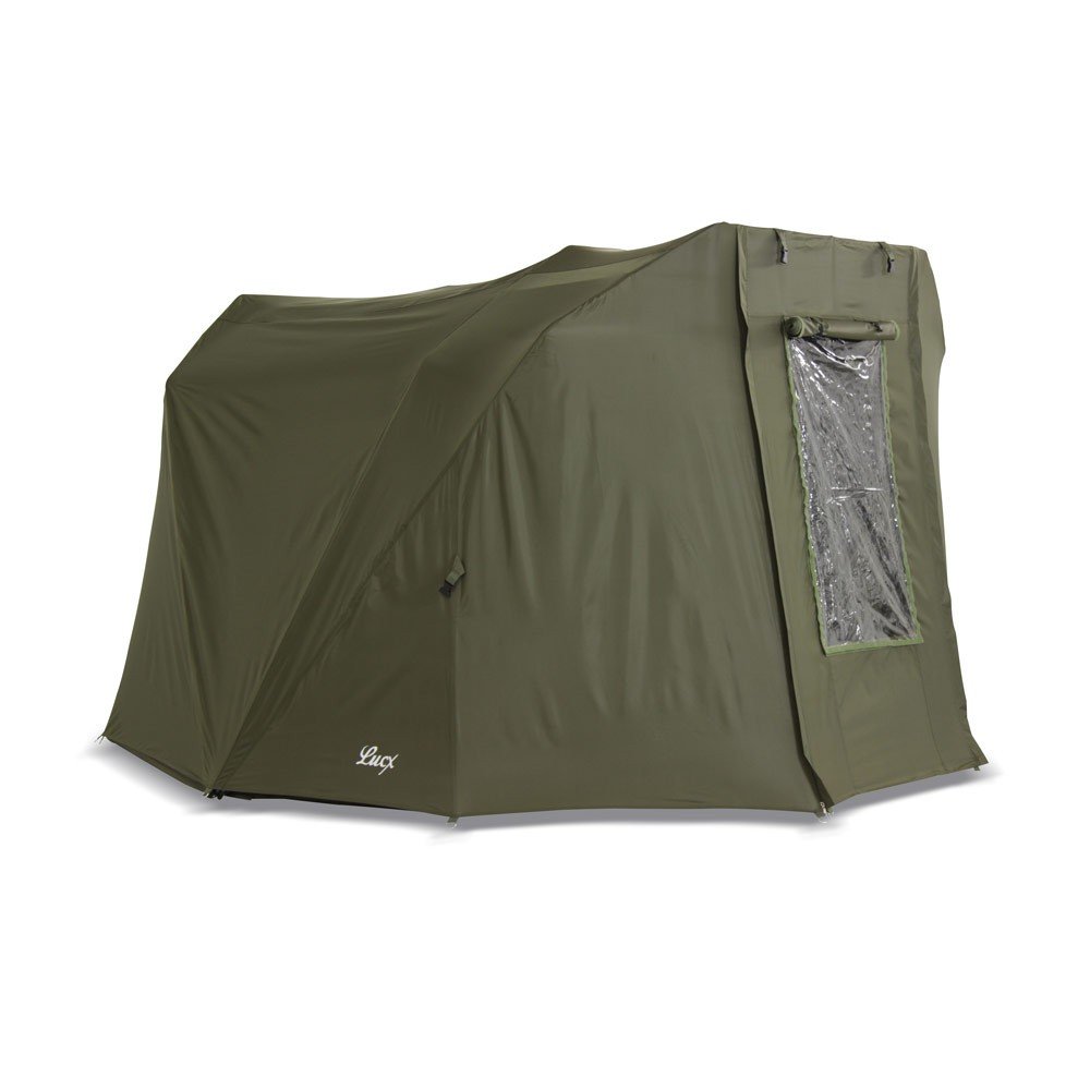 Lucx® Winterskin Überwurf Overwrap Skin für Bivvy Coon Karpfenzelt 1 bis 2 Mann (Kein Zelt nur Überwurf), Oliv Grün