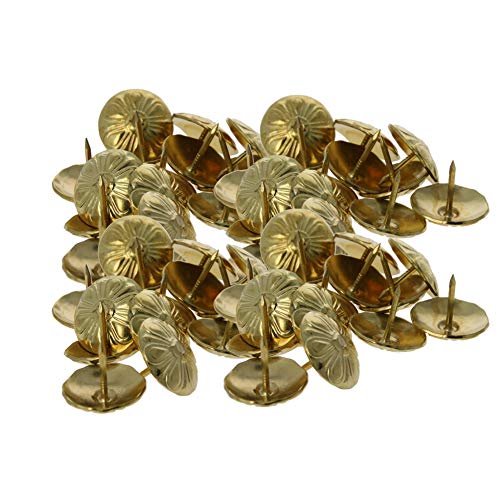 MroMax Lot de 80 clous de tapissier ronds de 1,9 cm de diamètre pour meubles, canapés, têtes de lit Cover