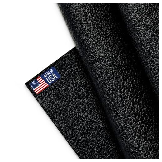 Marine Vinyl Fabric, Upholstery Faux Leather, Outdoor Boat Automotive, DIY and Crafting Pleather - Individual 1 Yard Cut 36"x54" (Black)