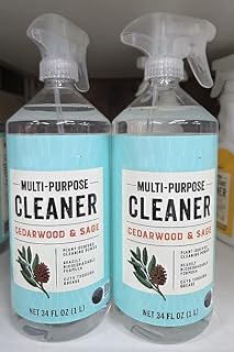 Trader Joe Multi-Purpose Cleaner Cedarwood & Sage 34fl oz 1L (Two Bottles)