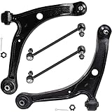 Detroit Axle - Front Lower Control Arms w/Ball Joints + Sway Bar End Links Replacement for Acura MDX...