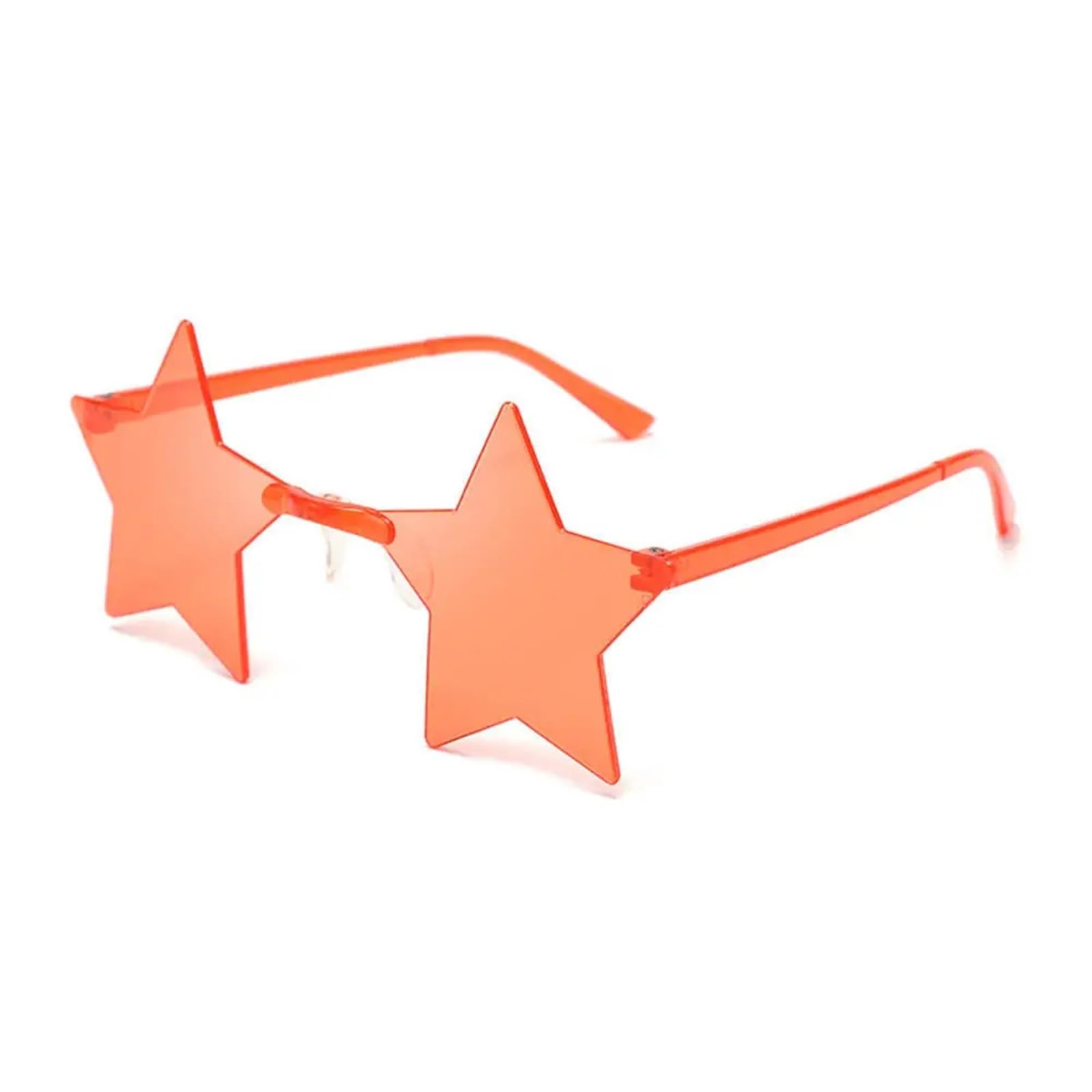 20Pc Thin Slice Star Sunglasses Candy Color Frameless Personality Dazzle Ball Pentagram Glasses For Night Out Party(Color 5)