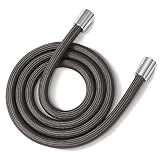 Flexibler Ersatz-Duschschlauch, Duschschlauch aus Nylon und Metall, mehrfarbig, 1,5–2,0 m, G1/2(Dark Grey,1.5M)