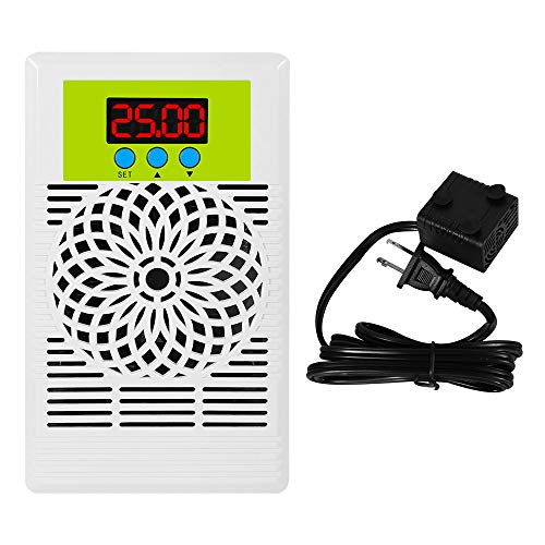 Poafamx 5gal Aquarium Water Chiller 20L Fish Tank Cooling System 25-40â„ƒ Temperature Setting Constant Quiet for Home Use Jellyfish Coral Aquaculture 110V with pump (20L Chiller)
