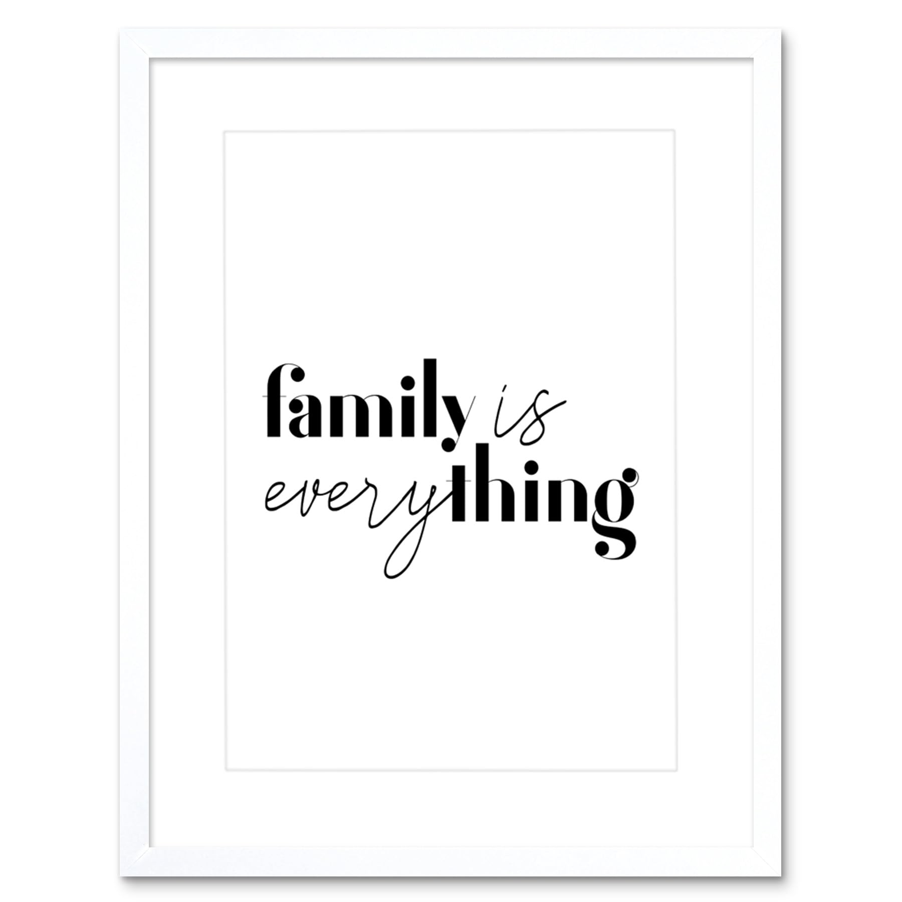 Wee Blue Coo Family Is Everything Framed Wall Art Print