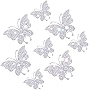8 Pieces Bling Crystal Butterfly Car Stickers Rhinestone Decals Bling Decorative Decal for Car Decoration Bling Bling Interior Accessories (AB Color)