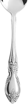 Oneida Louisiana 4-Piece Fine Teaspoons Set, 18/8 Stainless Steel Teaspoon Set, Service For 4, Dishwasher Safe, Small Spoons, Silverware, Mirror Finish, Utensils, Flatware, Tableware (Silver, 4 Piece)