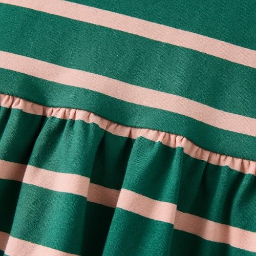 Image of UMELOK Girls Clothing Set 2 Pcs Long Sleeve Ruffle Print Top and Leggings Fall Outfit Size 4-7 Years