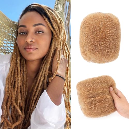 Afro Kinky Bulk 100% Human Hair for Twists Braids， Dreadlocks, Loc Repair, Dreadlock Extensions, Afro Kinkys Human Hair 8-24inch 50Gram/Pack (27#, 10inch)