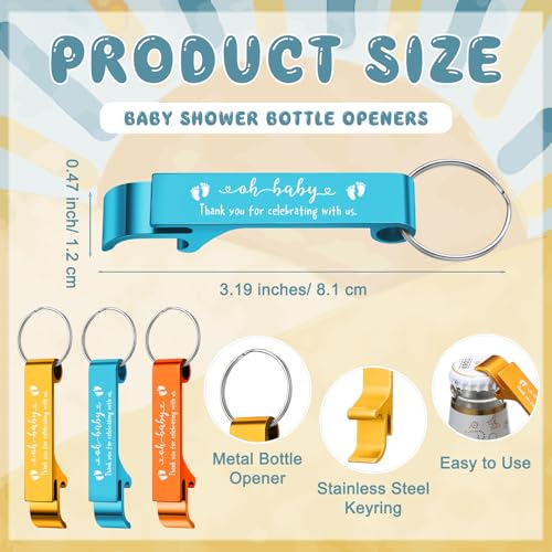 Ecation 50 Sets Sun Baby Shower Favors for Guests 50 Bottle Openers 50 Thank Tags 50 Organza Bags with Twine Return Gift for Baby Shower Gender Reveal Party Girl Boy by Ecation - Used condition - Image 2