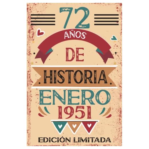 72 Años De Historia Enero 1951: Libro de visitas, cuaderno, 110 páginas de felicitaciones, idea de regalo, regalo Para la esposa, novia, mujer, La madre