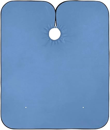 Miniatura 9 de RPLIFE Light Sky Blue Hairdresser Apron Haircut Cape Waterproof, Barber Cape Home 64.9 In x 55.1 In
