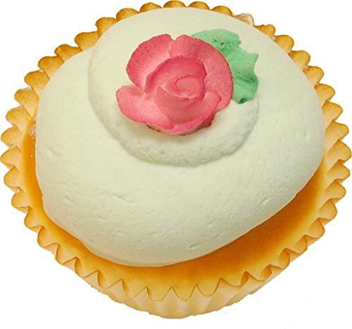 Flora-cal Products Green Pink Rose Fake Cupcake 3 Pack