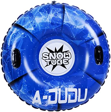 Snow Tube - Super Big 47 Inch Inflatable Snow Sled - Heavy Duty Snow Tube Made by Thickening Material of 0.8mm - Leisure Winter Inflatable Snow Tube with Waterproof Carrying Bag Repair Kit Kids Adults