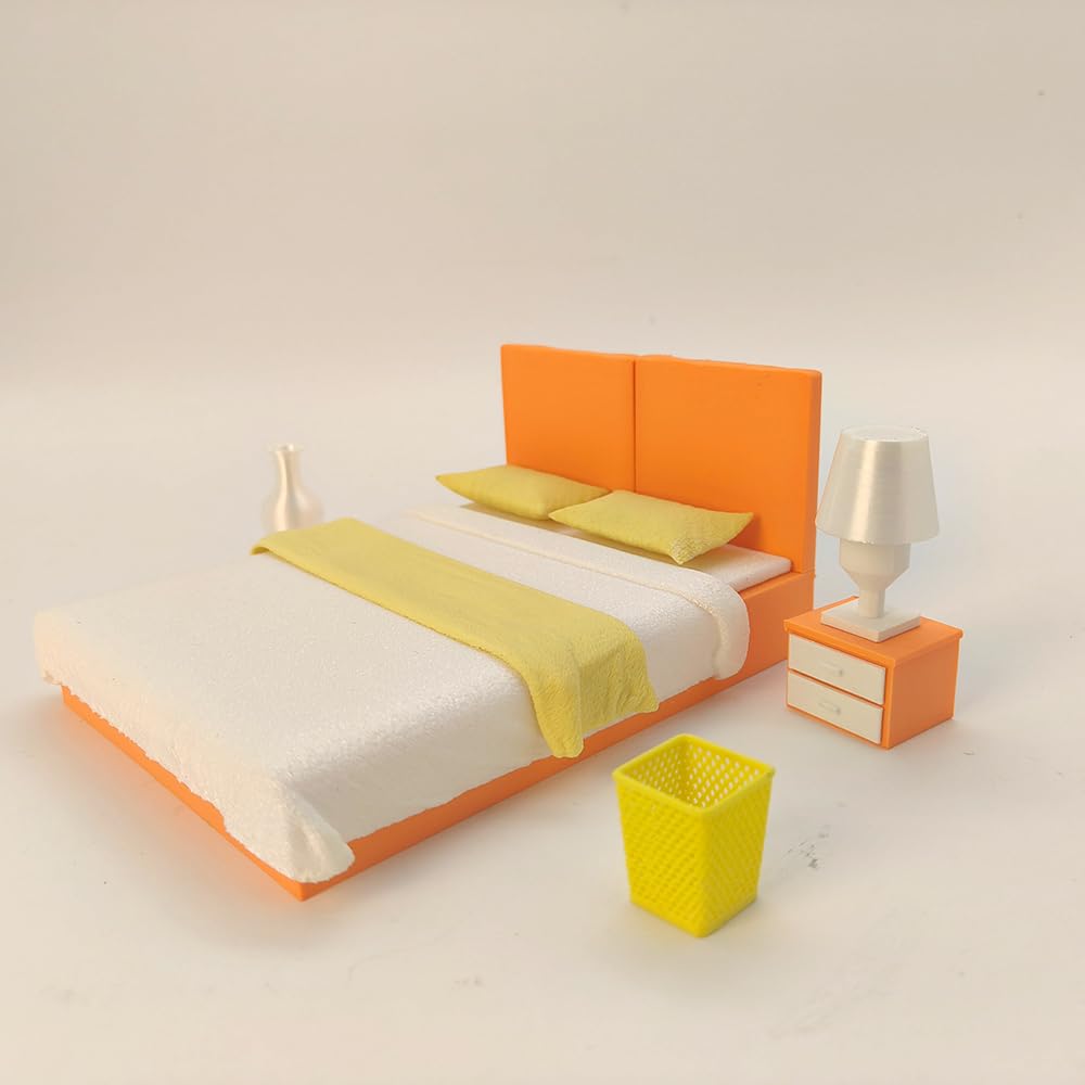 LYTP121001 1/12 wiosna pocałunek chwile wiosna sypialnia druk 3D DIY miniaturowe sceny domek dla lalek kreatywne dekoracje pulpit scenariusze mini modele 30 cm BJD OB lalka