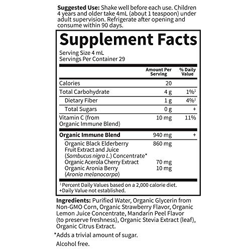 image for Garden of Life Organic Sambucas Elderberry Syrup for Kids Plus Aronia 