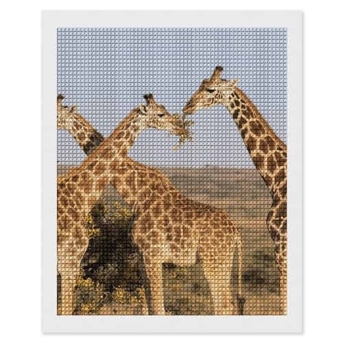 Kit peinture diamant girafe pour adulte Activité de relaxation salon