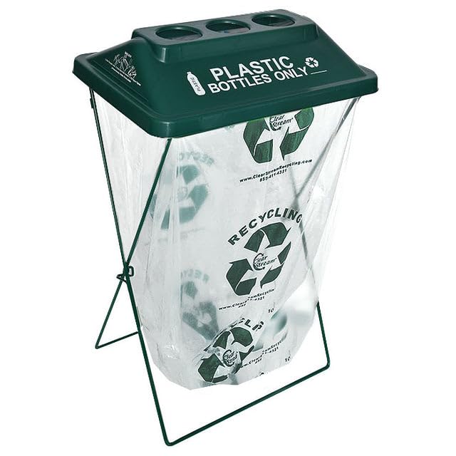 Zero Waste Event Trash and Recycling System | Portable Recycling Bin for Mixed Recycling | Great for Events, Festivals, Schools - Blue