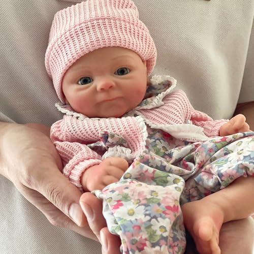 Muñeca bebé de silicona realista de 13 pulgadas miniatura 1