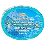 Camille Beckman, Mountain Spring Scented Glycerine Bar Soap for Hands, Face and Body, 3.5 Ounce