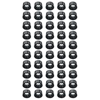 50pcs elliptische Rückschlag locker Verstellverschluss,Schwarz Oval Kunststoff Textilband Verschluss 50 Stück, Festivalbändchen Verschluss, Kunststoffschnur Seilendverschluss & Kordelstopper