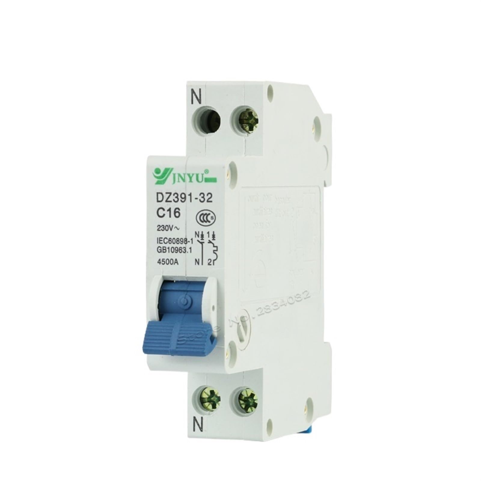 1P + N 1 pôles 6A 10A 16A 20A 25A 32A 40A 63A 230V ~ Mini disjoncteur C Type C courbe de protection DZ391-32 C16(10)