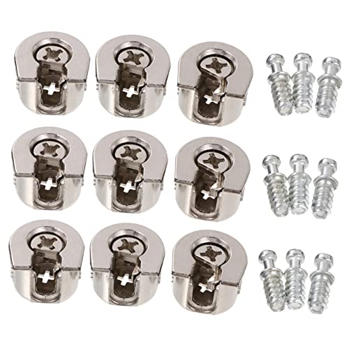 10 Pcs Shelf Pin Cam Locks Furniture Cam Lock Fasteners Lock Cabinet Stainless Steel Bolts Eccentric Fittings Furniture Connection Fixer Screw Furniture Connector Stainless Steel