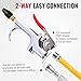 XUDYVCO Air Blow Gun Kit, Professional 2-Way Connection Air Nozzle Blow Gun with Rubber Tip and High Sealability 1/4IN Standard Quick Fitting, Powerful Pneumatic Air Blower Gun for Dust Cleaning