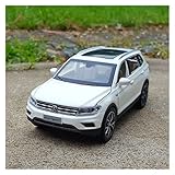 MING ZHEN Toy car Model 1:32 for Volkswagens Tiguan L Alloy Car Model Diecasts Metal Toy Sound and Light Collection Kids Gifts (Color : White)
