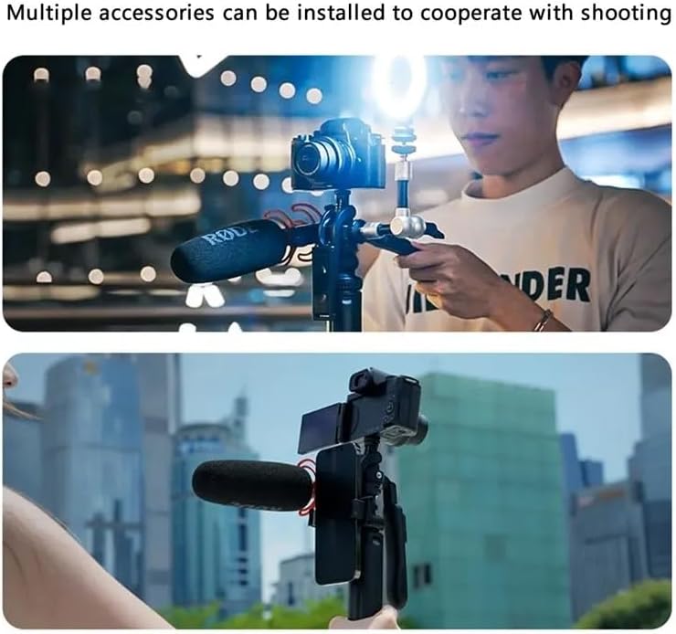 Yesido SF17 Tripod with camera, microphone, and light