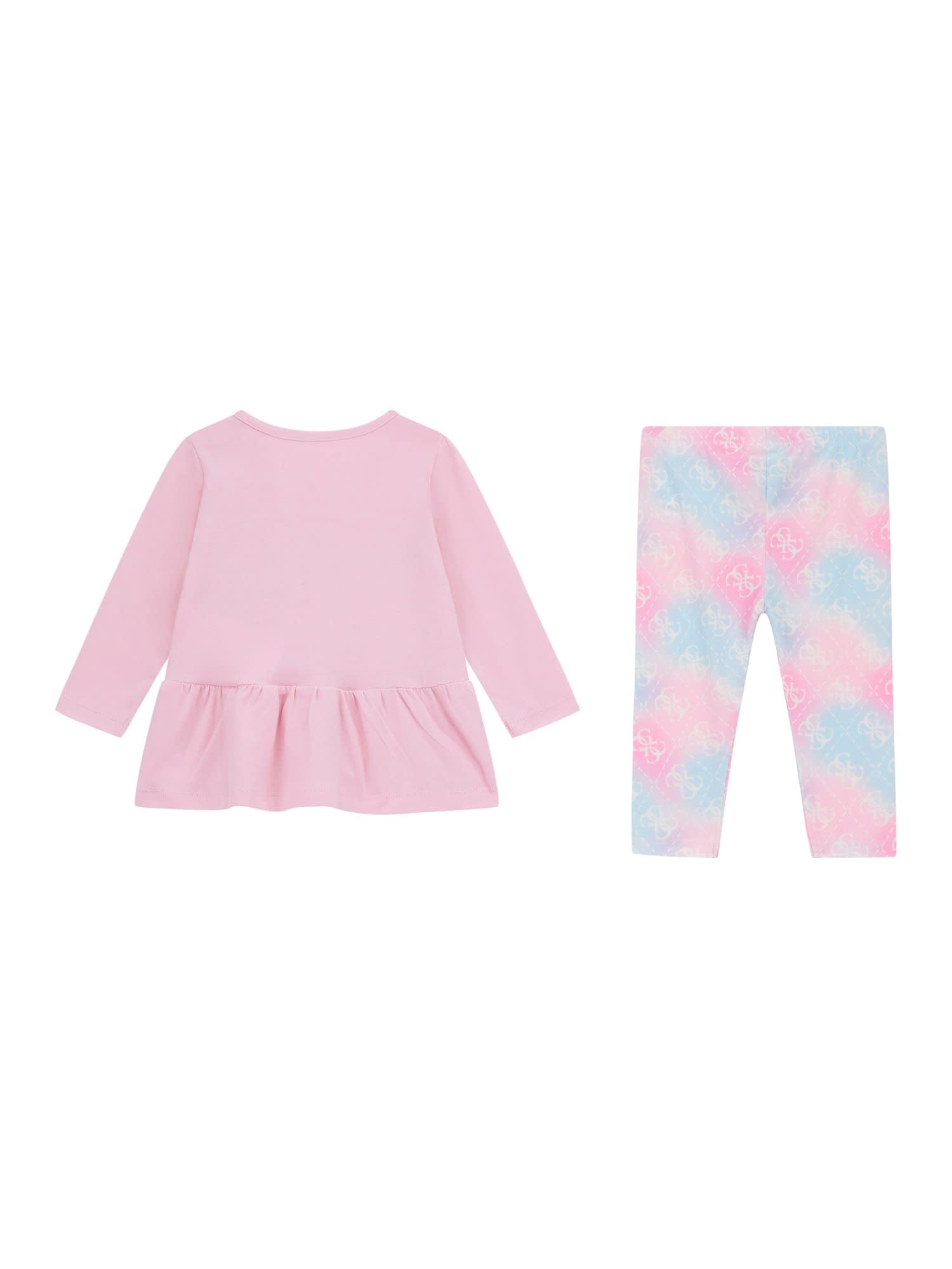 GUESS Langarm-T-Shirt für Baby - Mädchen Rose 18 Monate (86cm)