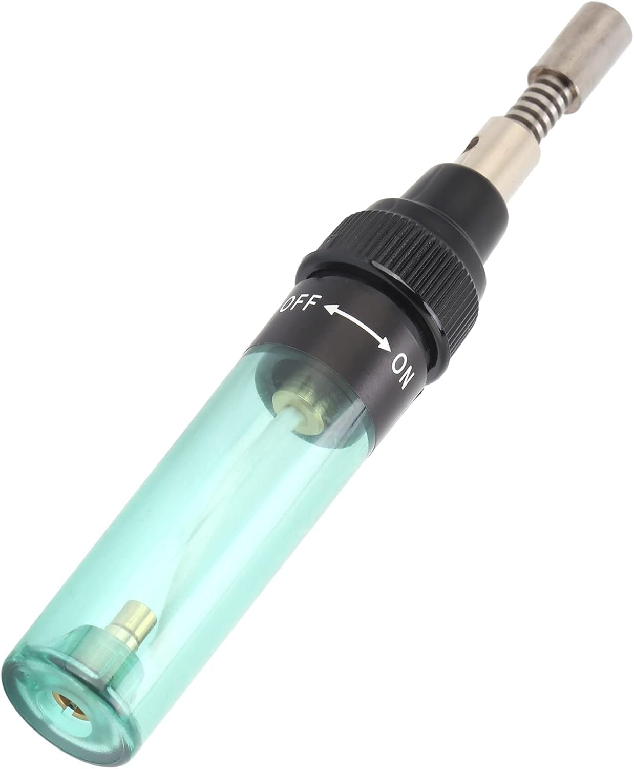 Gas Soldering Iron Pen, Gas Blow Torch Soldering Iron Guns Pen Torch Tool Refillable Pure Butane Gas Solder Handheld Tool(Transparent Green)